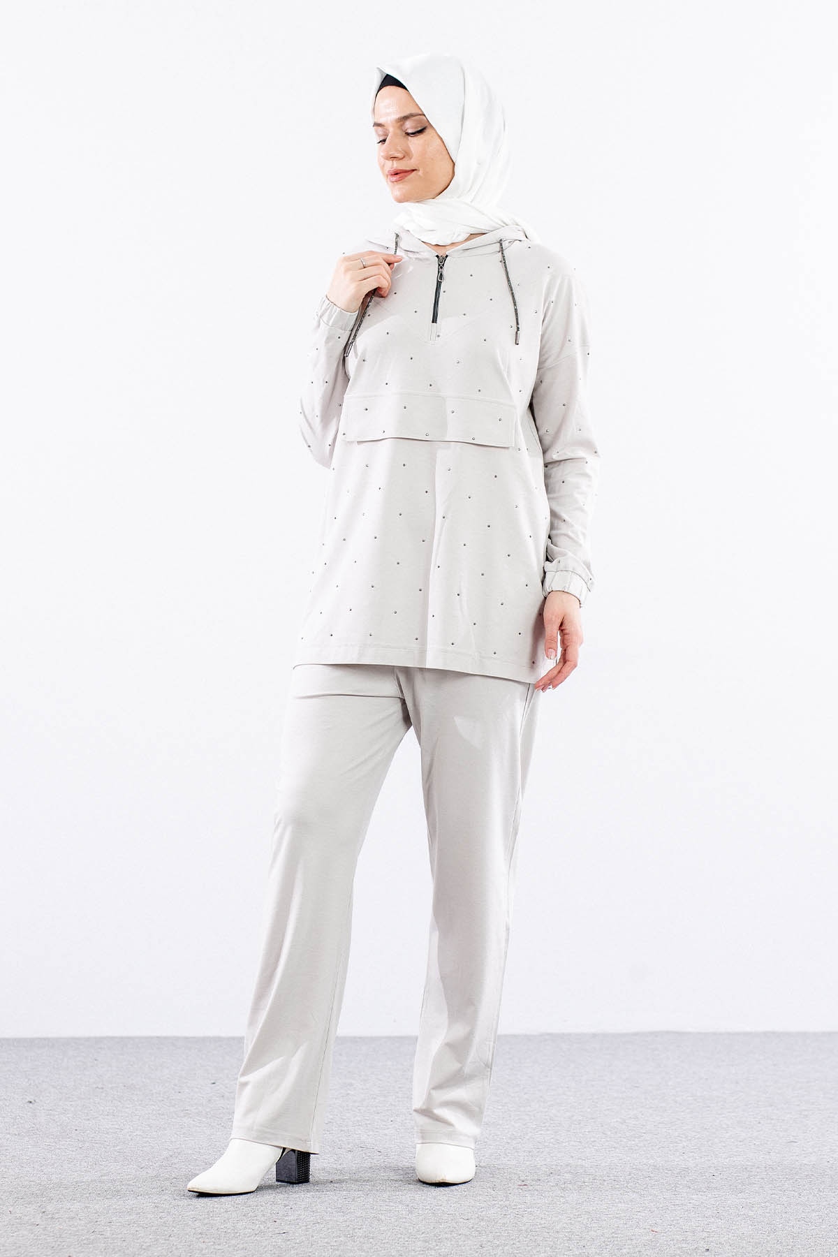 N7237 Takim 42-48 Serpme Taş - Gri - 1