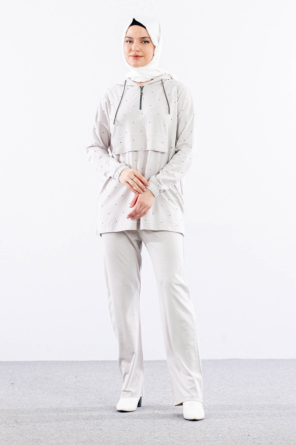 N7237 Takim 42-48 Serpme Taş - Gri - 2