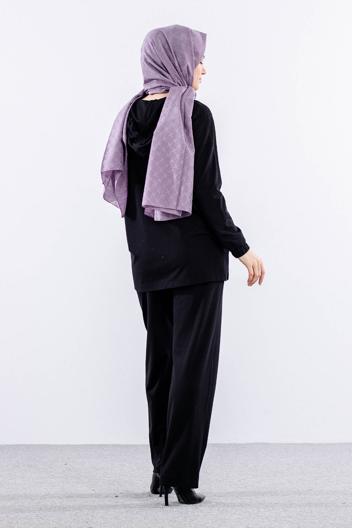 N7237 Takim 42-48 Serpme Taş - Siyah - 4