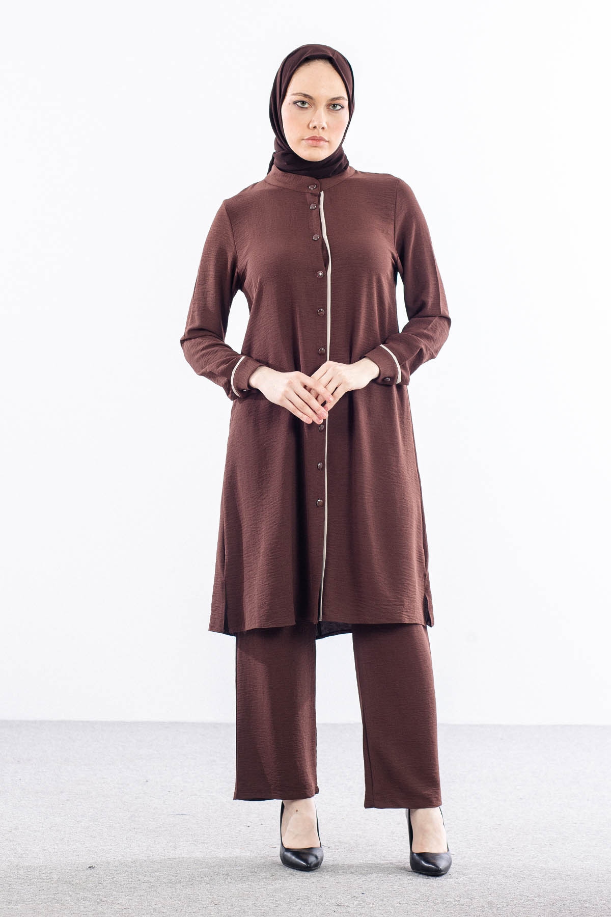 N7238 Takim 44-54 Biyeli 2-7 - Kahve - 1