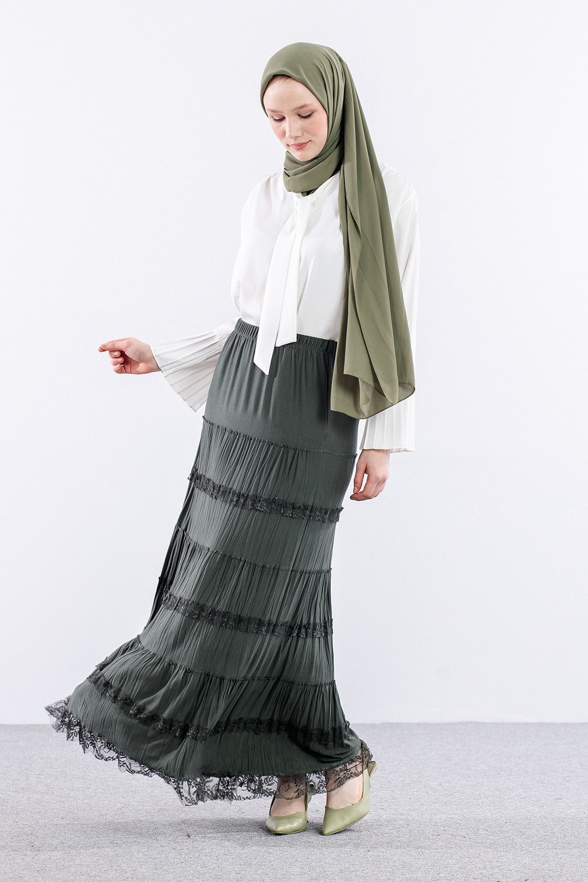 N8075 Etek 3-6 Katli - Haki - 1