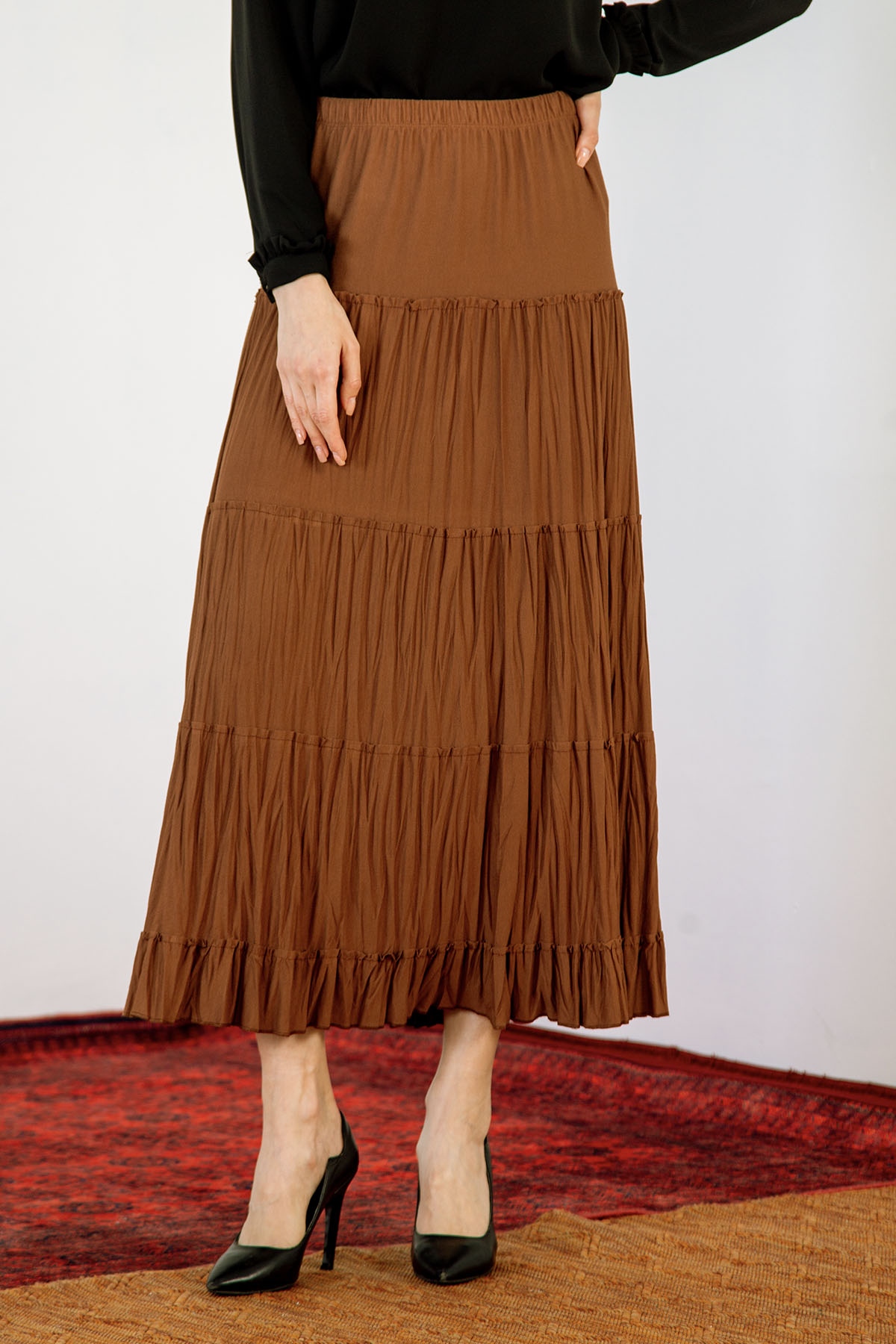 N8159 5 Parça Etek 42-50 - S_kahve - 1