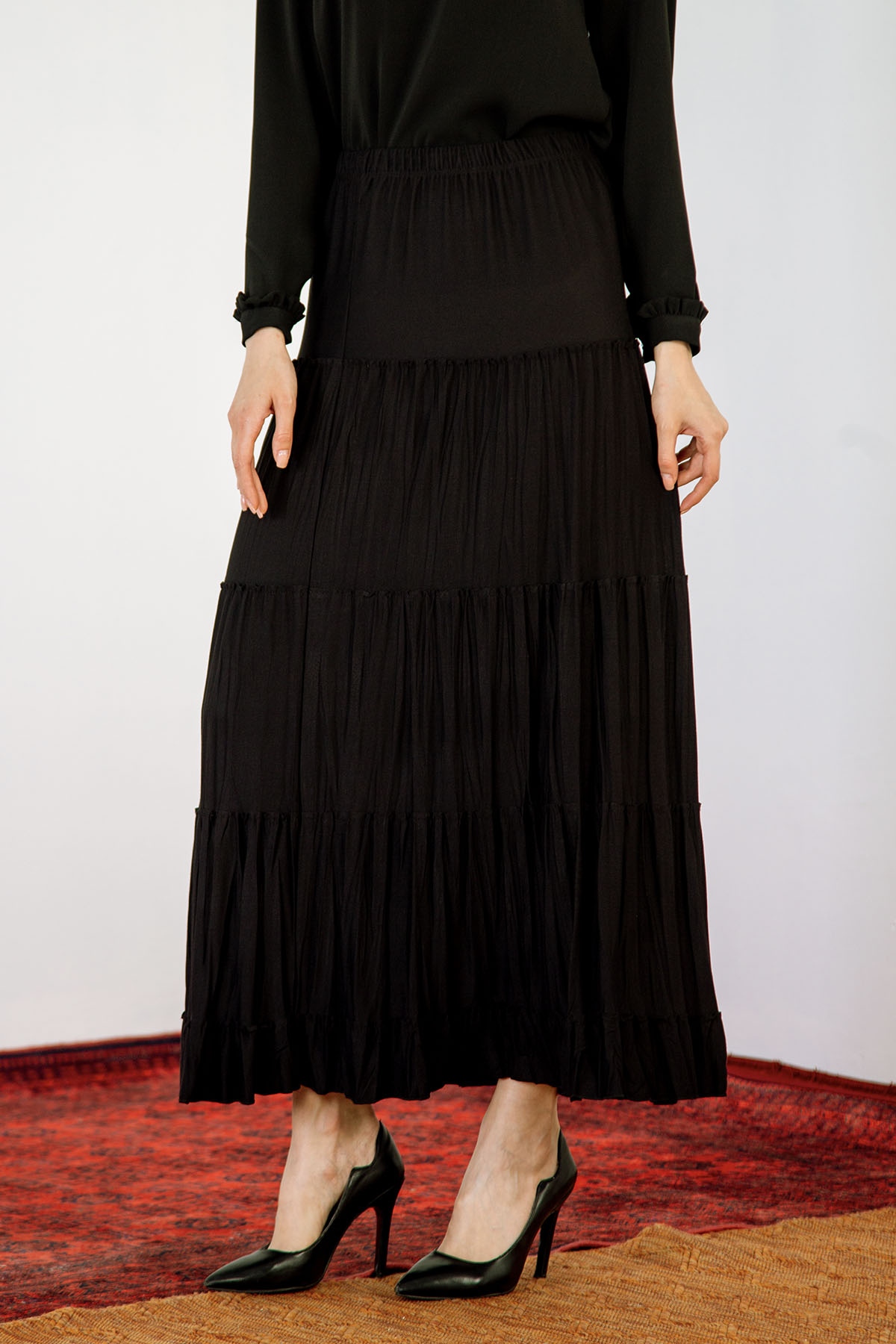 N8159 5 Parça Etek 42-50 - Siyah - 2