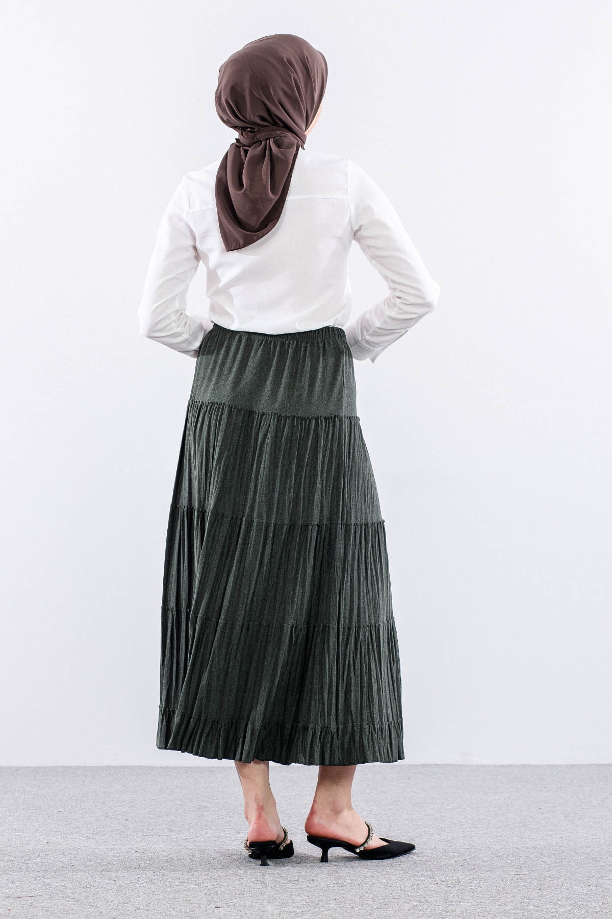 N8630 Etek 3-4-5-6-7 Yün Kumas - Haki - 4