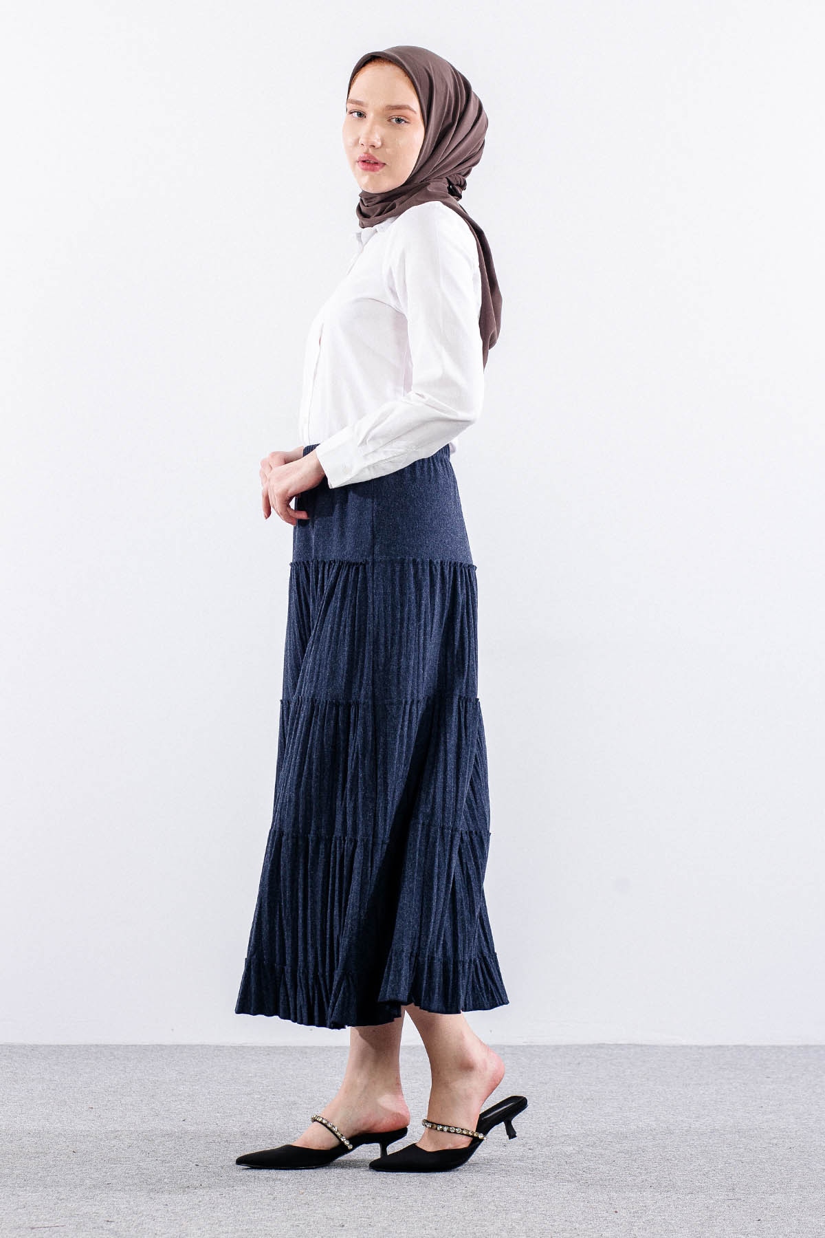 N8630 Etek 3-4-5-6-7 Yün Kumas - Lacivert - 3