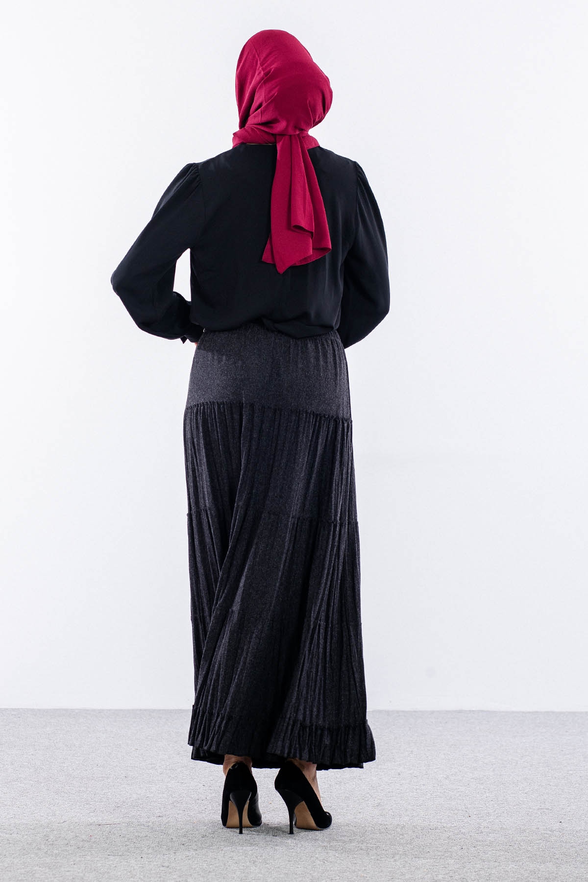 N8630 Etek 3-4-5-6-7 Yün Kumas - Siyah - 4