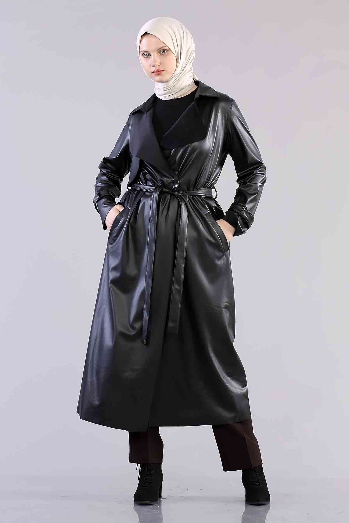 R2240 İçi Tüylü Kap 1-2-3-4 - Siyah - 4