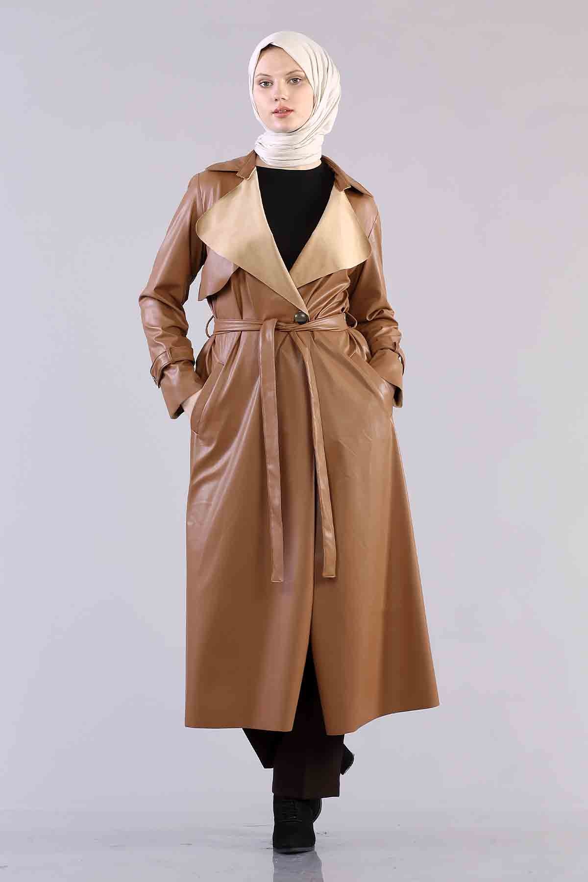 R2240 İçi Tüylü Kap 1-2-3-4 - Taba - 1