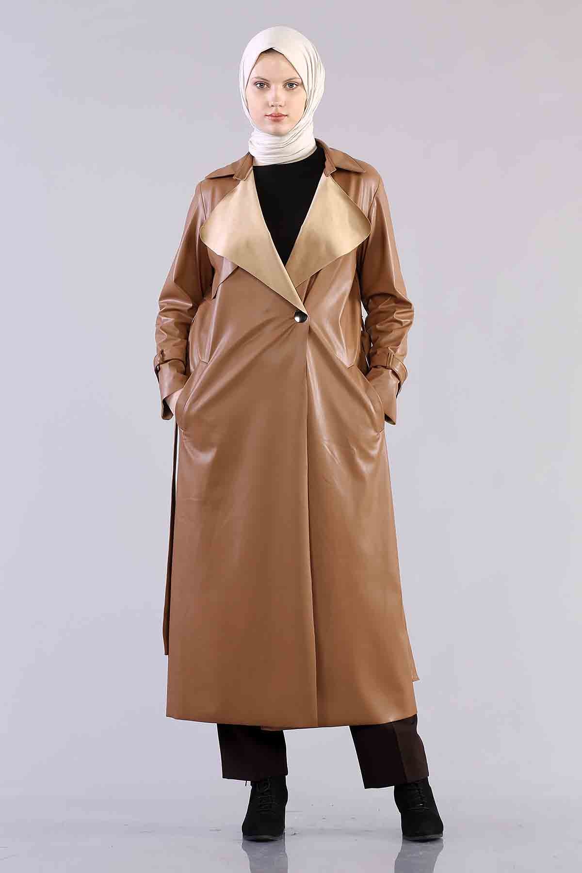 R2240 İçi Tüylü Kap 1-2-3-4 - Taba - 2