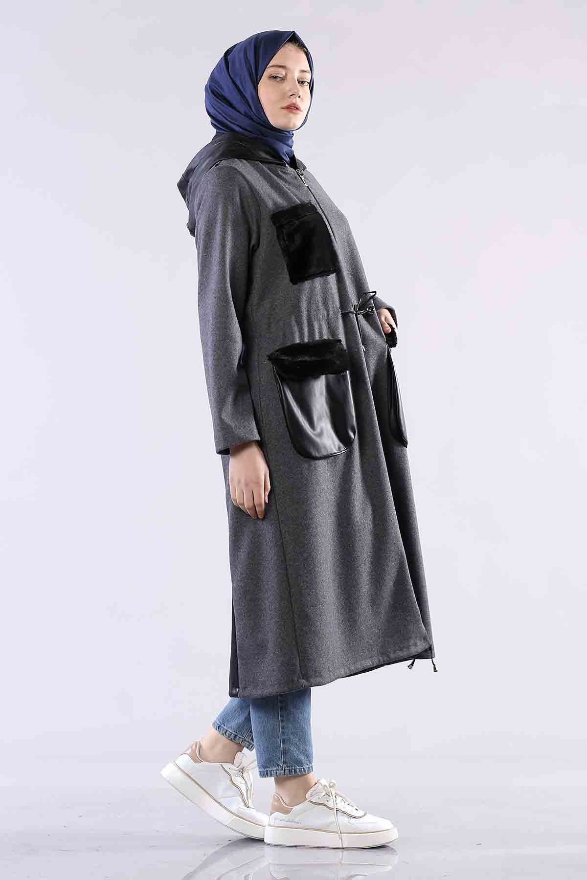 R2268 Peluş Cep Keçe 1-2-3-4 - Gri - 2