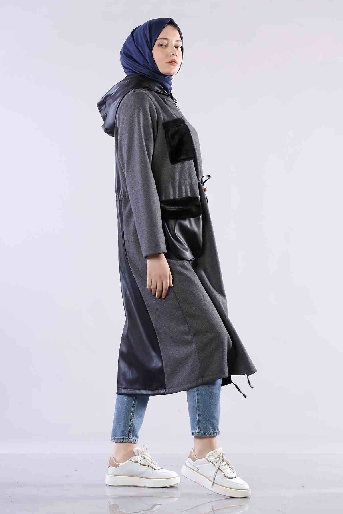 R2268 Peluş Cep Keçe 1-2-3-4 - Gri - 3