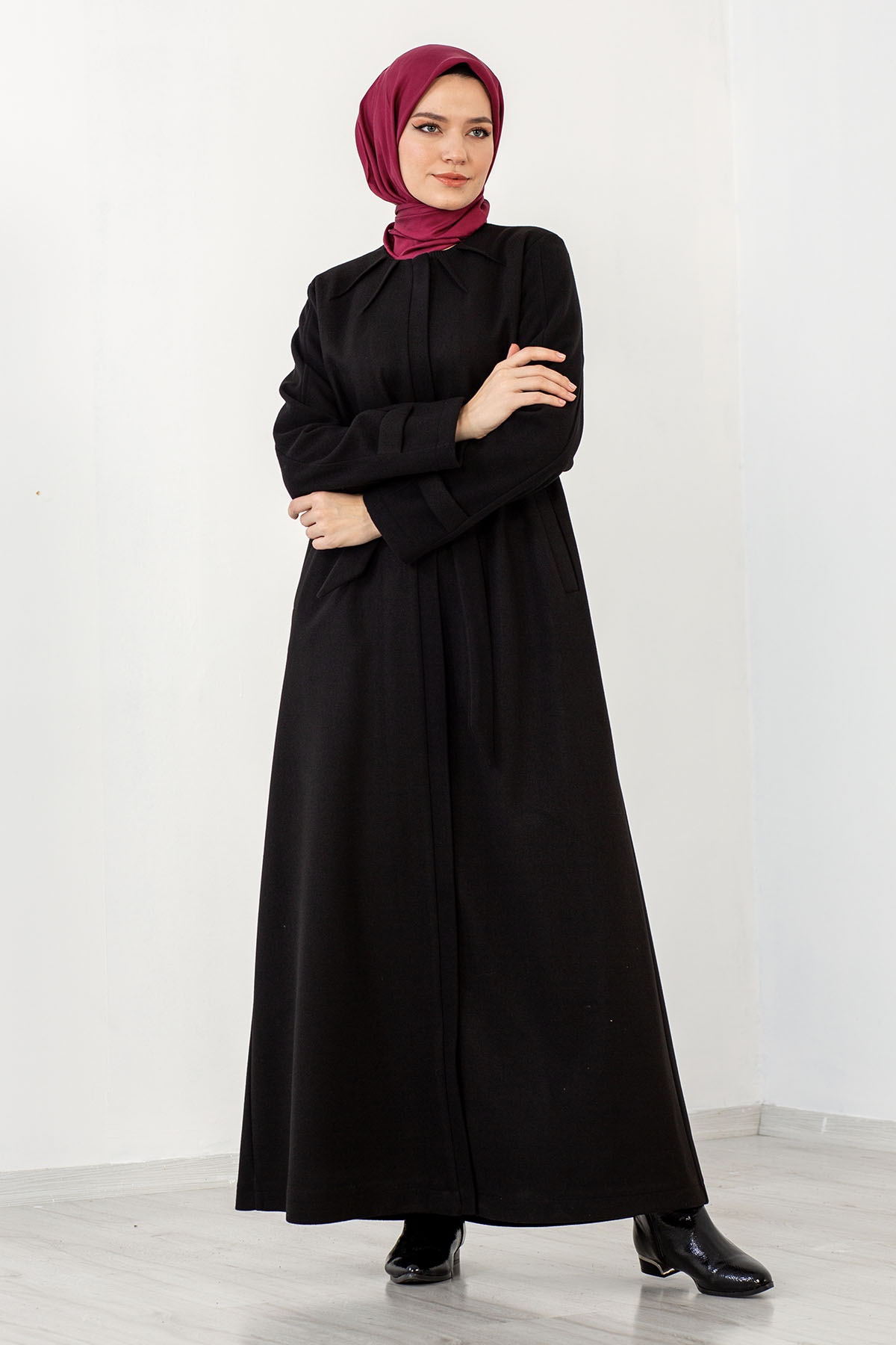 Serçe Kişlik Ferace 38-46 - Siyah - 3