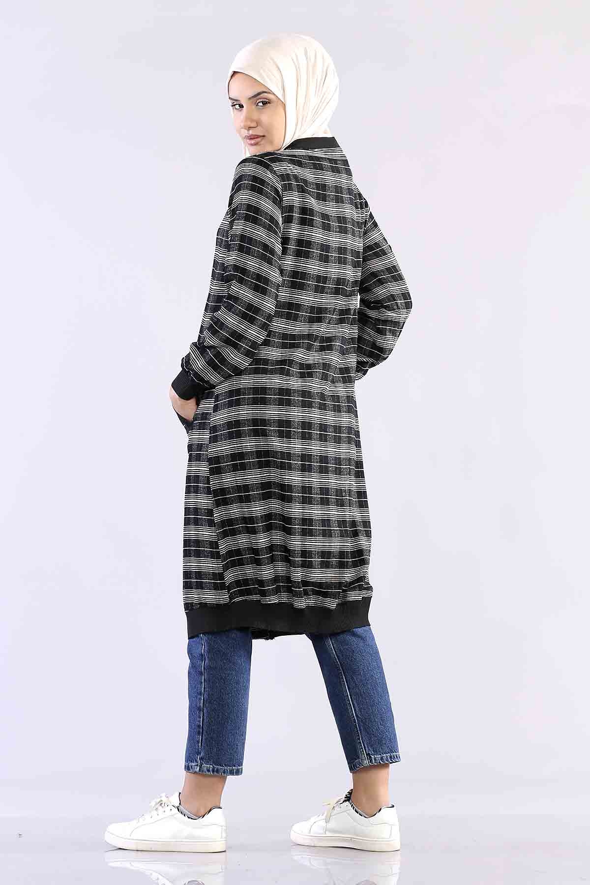 T1144  Ribana Tunik 38-46 - Siyah_krem - 6