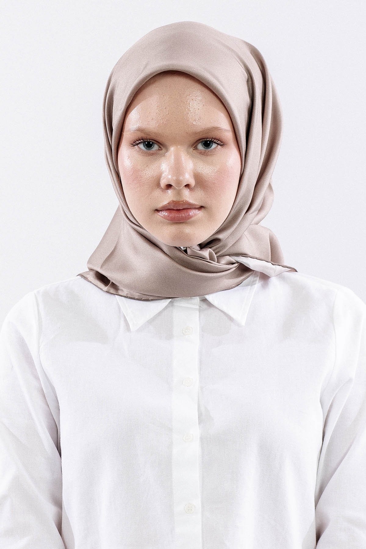 Tvil İpek Eşarp 90*90 Tvil Kumas - Toprak - 1