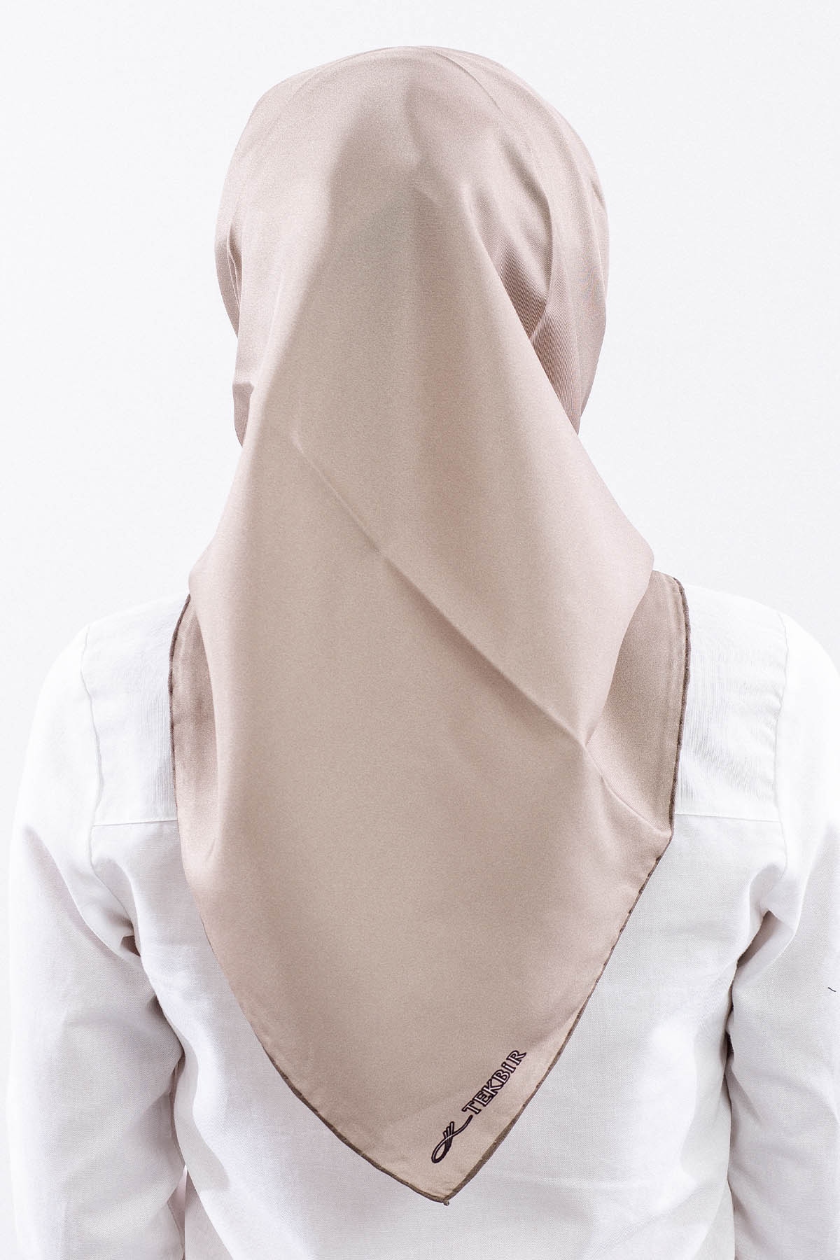 Tvil İpek Eşarp 90*90 Tvil Kumas - Toprak - 4