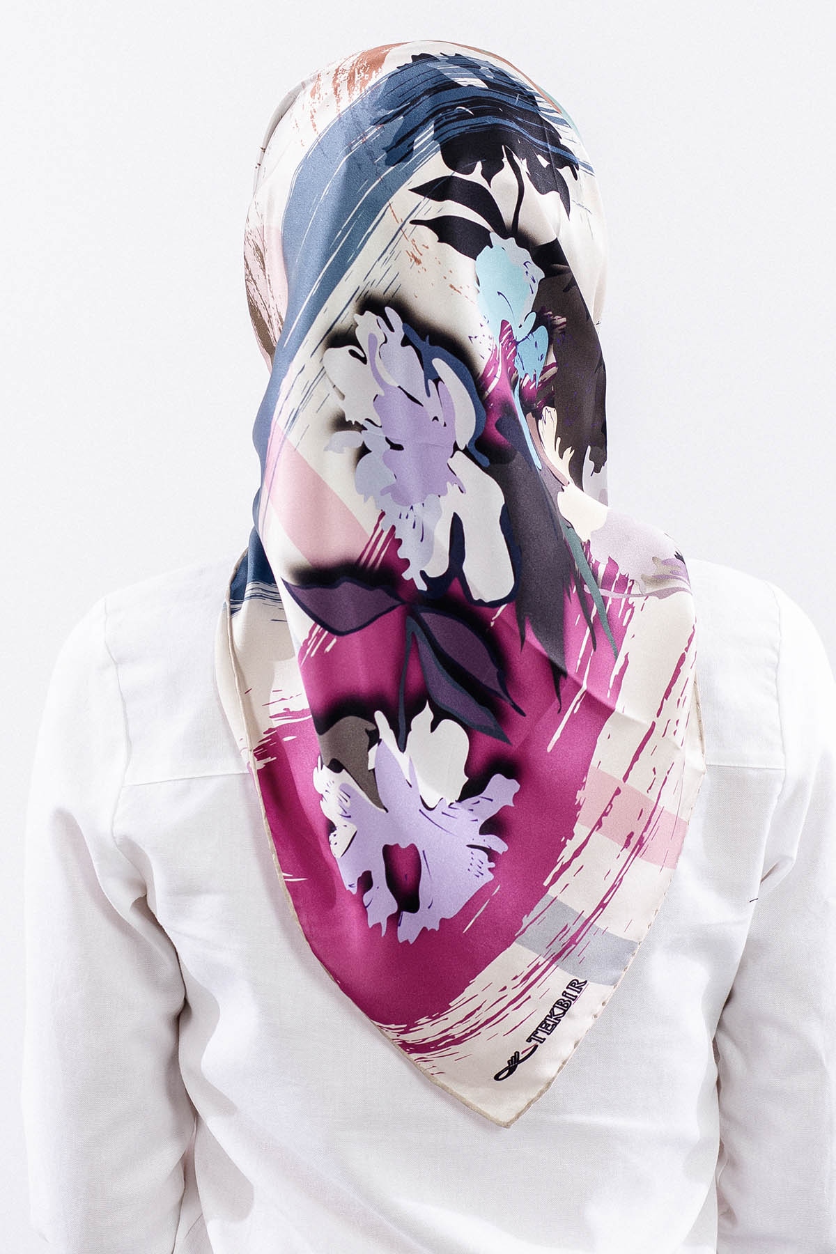 Z-4544 İpek Eşarp 90*90 Sura Kumas - S_kahve - 4