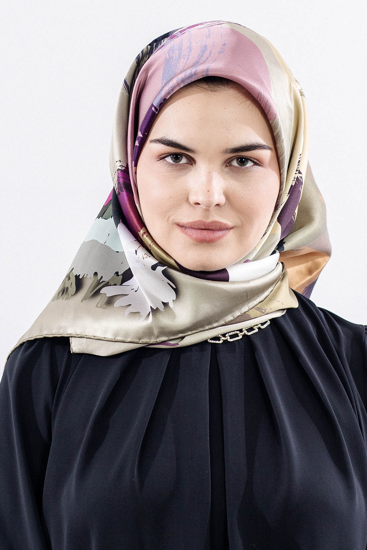 Z-4544 İpek Eşarp - Yesil - 1