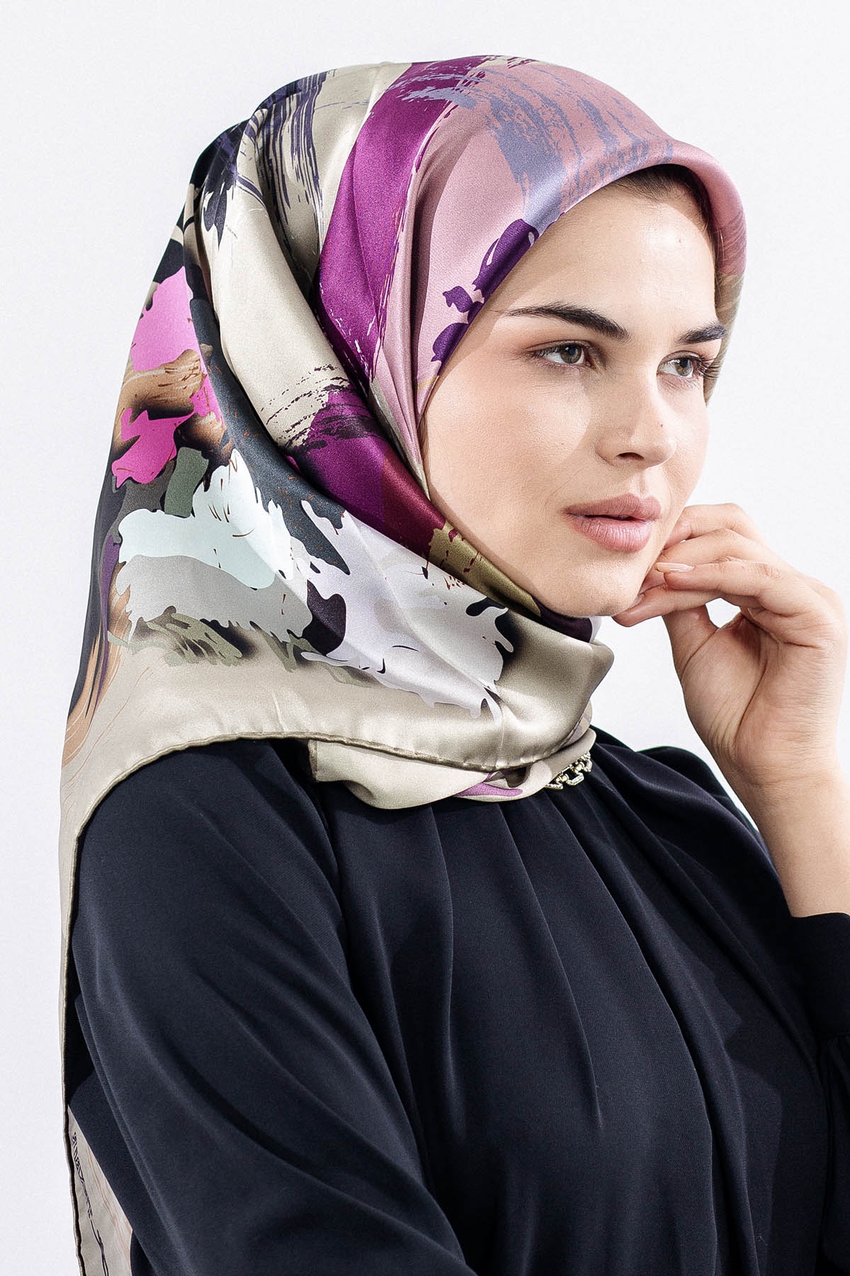 Z-4544 İpek Eşarp - Yesil - 2