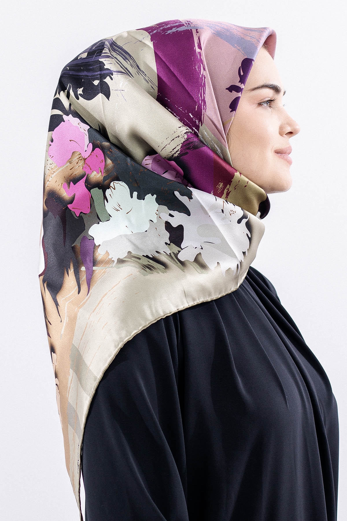 Z-4544 İpek Eşarp - Yesil - 3