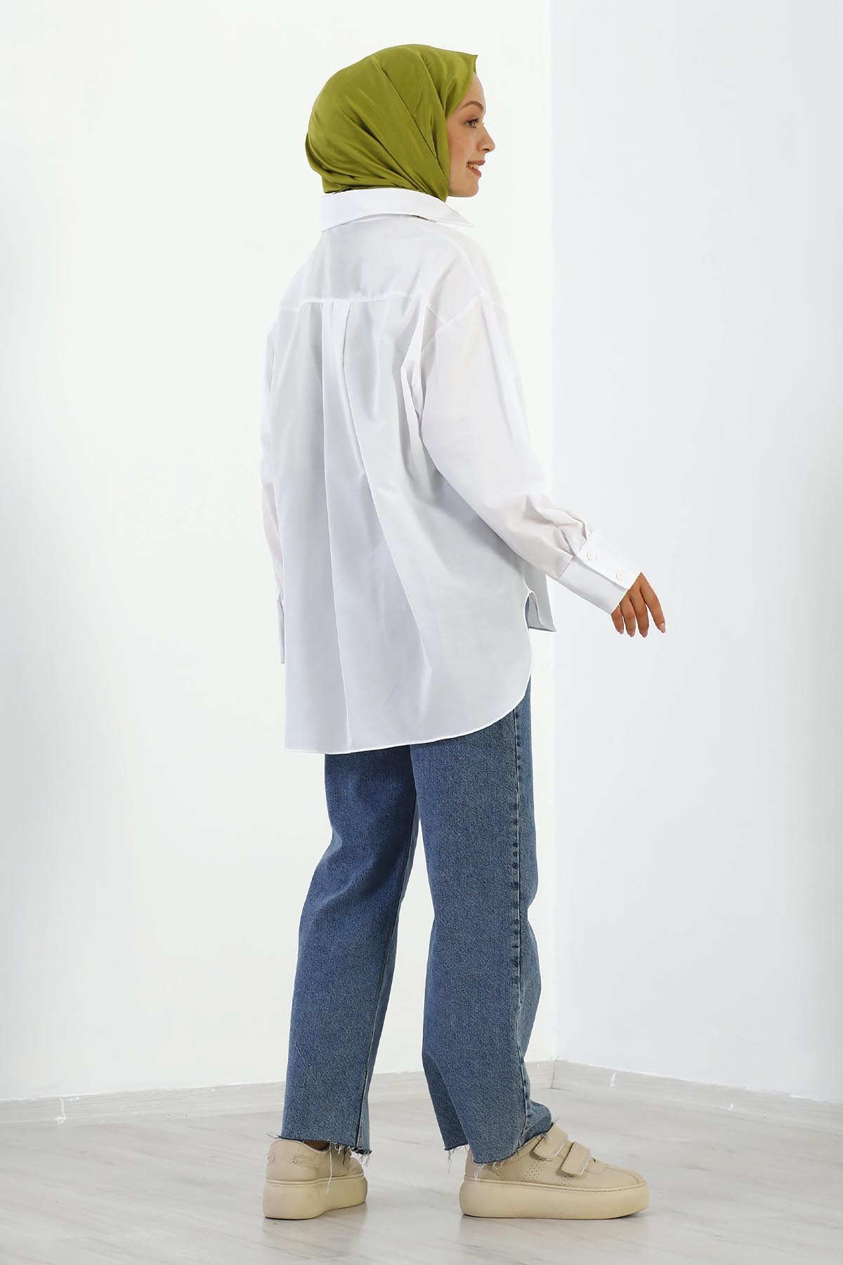 Zincirli Gömlek Tek Msr - Beyaz - 5